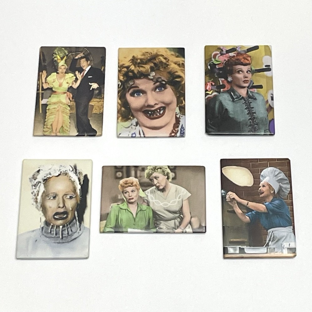 Lucy Magnet Set of 6 Magnets Lucille Ball Dead Arnaz Ethel CBS Inc. ATA-BOY, INC